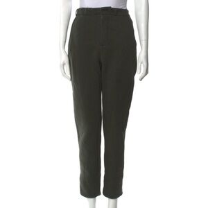 Maison Martin Margiela Green Cotton High-Rise Straight Leg Trouser Pants Size L